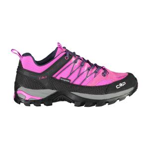 3q54456-22hl-chaussures-de-randonnee-basses-femme-cmp-rigel-waterprof-pink-fluo-b-blue