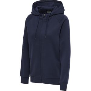 215091-7026-sweatshirt-a-capuche-zippe-femme-hummel-red-classic-marine