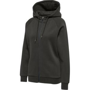215094-6213-sweatshirt-a-capuche-zippe-femme-hummel-red-heavy-black-black