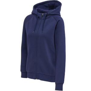 215094-7026-sweatshirt-a-capuche-zippe-femme-hummel-red-heavy-marine