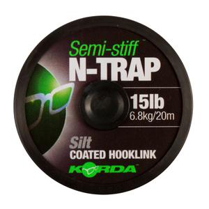 knt22-bas-de-ligne-carpe-korda-n-trap-semi-stiff-6-8kg-noir-20-m